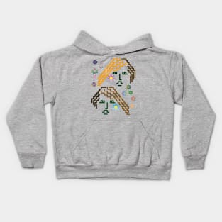 Twin girls with flower Kids Hoodie